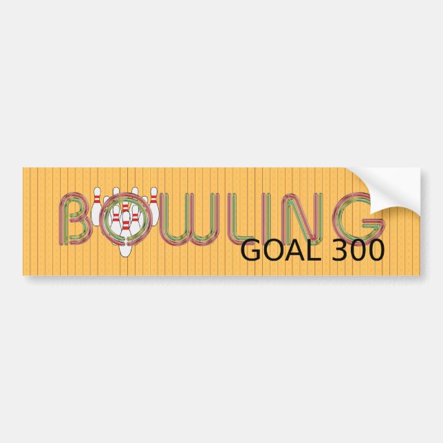 Pegatina Para Coche Meta SUPERIOR 300 de los bolos (Frente)
