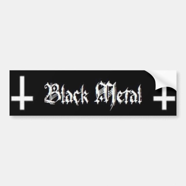 Pegatina Para Coche Metal negro (Frente)