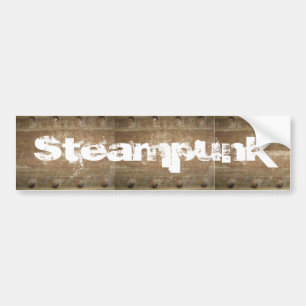 Pegatina Para Coche Metal rasguñado oxidado, Steampunk
