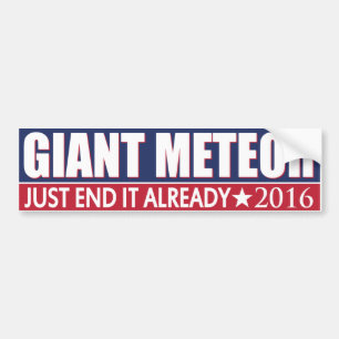 PEGATINA PARA COCHE METEORITO GIGANTE PARA EL PRESIDENTE 2016