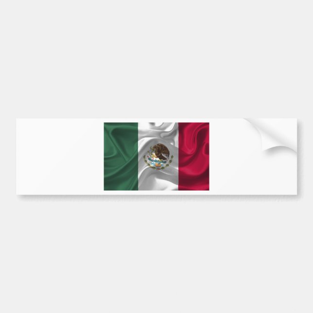 Pegatina Para Coche México-Bandera (Frente)