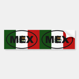 Pegatina Para Coche México - MEX - Estilo euro