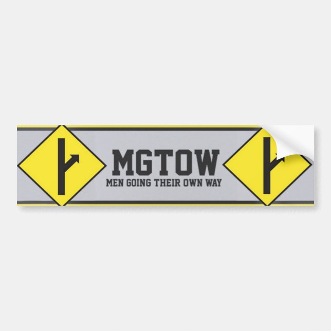 Pegatina Para Coche MGTOW - Hombres Se Van A Su Propio Camino (Frente)
