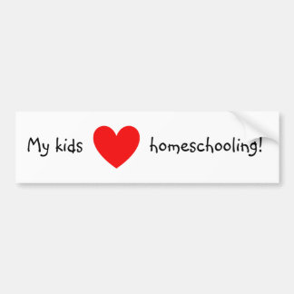 Pegatina Para Coche ¡Mi amor de los niños homeschooling!