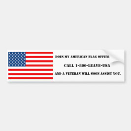 Pegatina Para Coche ¿Mi bandera americana le ofende? - Bumpersticker