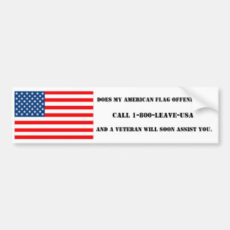 Pegatina Para Coche ¿Mi bandera americana le ofende? - Bumpersticker