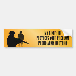 Pegatina Para Coche Mi Brother protege su libertad (ejército Brother)
