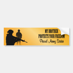 Pegatina Para Coche Mi Brother protege su libertad (la hermana del