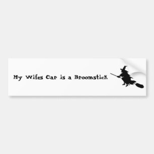 Pegatina Para Coche Mi coche de Wifes es un palo de escoba