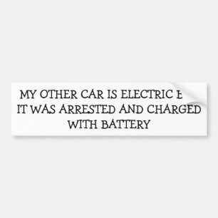 Pegatina Para Coche Mi coche eléctrico fue arrestado encargó de la