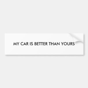 PEGATINA PARA COCHE MI COCHE ES MEJOR QUE EL SUYO