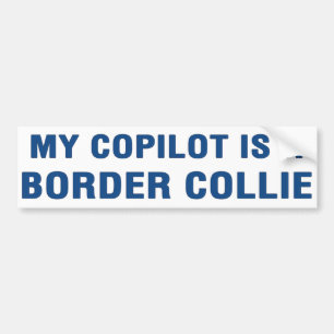 Pegatina Para Coche Mi copilot es Border Collie