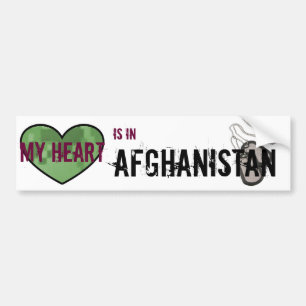 Pegatina Para Coche Mi corazón está en Afganistán