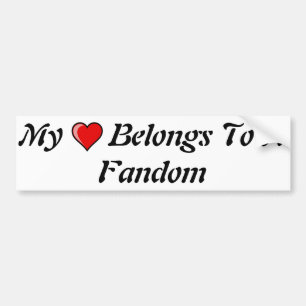 Pegatina Para Coche Mi corazón pertenece a un Fandom