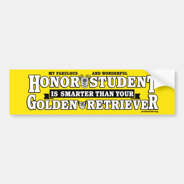 Pegatina Para Coche Mi fabulosa y maravillosa estudiante de honor es m (Frente)