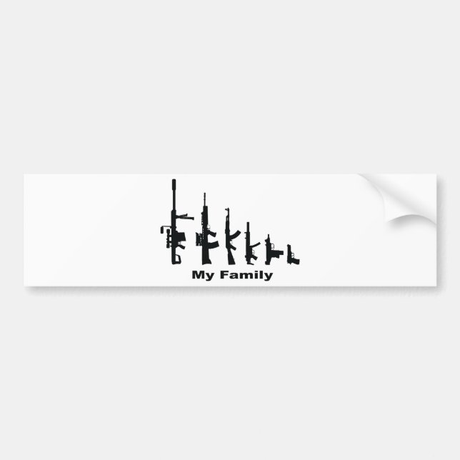 Pegatina Para Coche Mi familia (armas del amor de I) (Frente)