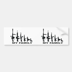 Pegatina Para Coche Mi familia (armas del amor de I)