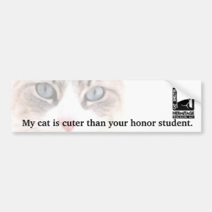 Pegatina Para Coche Mi gato es más lindo que su estudiante del honor