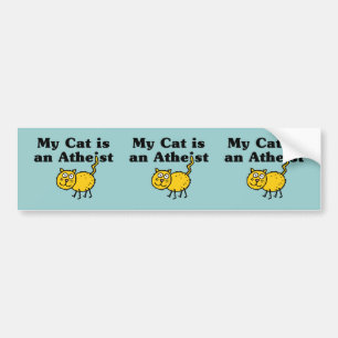 Pegatina Para Coche Mi gato es un ateo