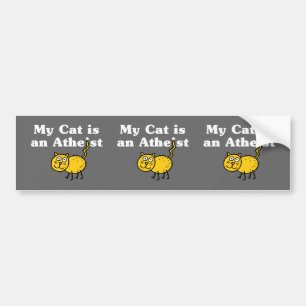 Pegatina Para Coche Mi gato es un ateo
