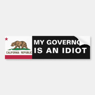 Pegatina Para Coche Mi Gobernador Es Idiota - California