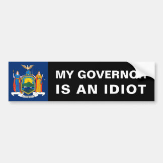 Pegatina Para Coche Mi gobernador es un idiota - Nueva York