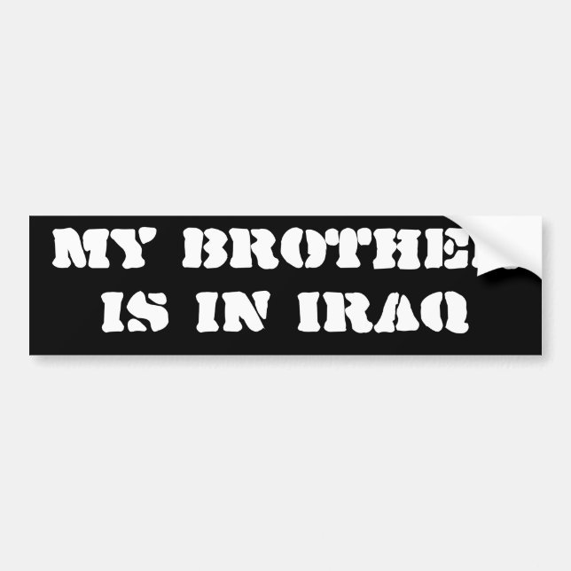 Pegatina Para Coche Mi hermano está en Iraq (Frente)