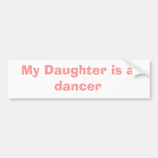 Pegatina Para Coche Mi hija es bailarín (Frente)