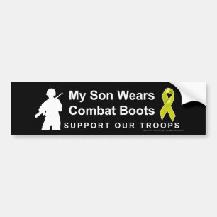 Pegatina Para Coche Mi hijo lleva botas de combate