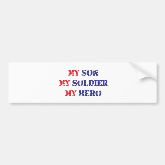 Pegatina Para Coche Mi hijo, mi soldado, mi héroe (Frente)