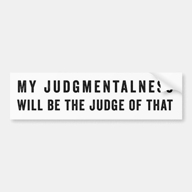 Pegatina Para Coche Mi Juicio será Juez de eso (Frente)