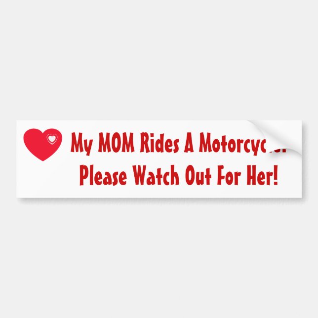 Pegatina Para Coche ¡Mi MAMÁ monta una motocicleta! (Frente)