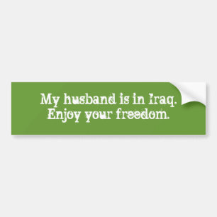 Pegatina Para Coche Mi marido es en Iraq.Enjoy su libertad