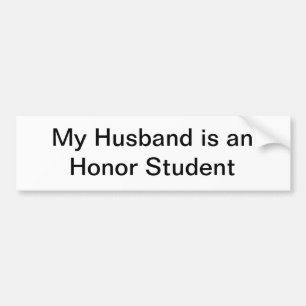 Pegatina Para Coche Mi marido es un estudiante del honor
