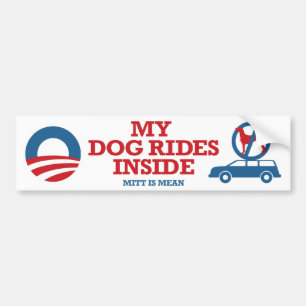 Pegatina Para Coche Mi mitón interior de los paseos del perro es Obam
