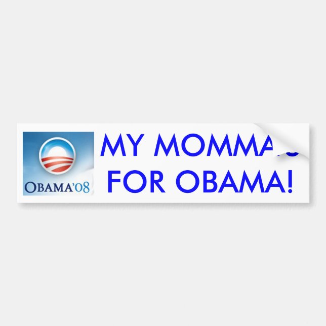 Pegatina Para Coche Mi Momma para Obama (Frente)