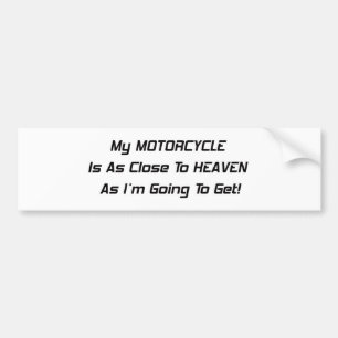 Pegatina Para Coche Mi motocicleta está tan cerca al cielo como Im que