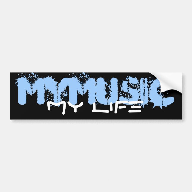 Pegatina Para Coche Mi música mi vida (Frente)