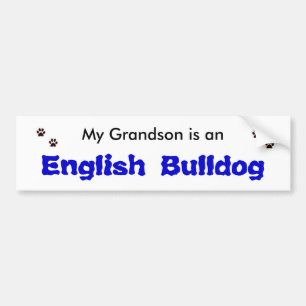 Pegatina Para Coche Mi nieto es un bulldog inglés