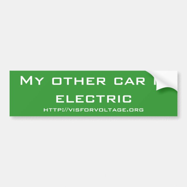 Pegatina Para Coche Mi otro coche es eléctrico (Frente)