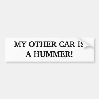 PEGATINA PARA COCHE ¡MI OTRO COCHE ES HUMMER!