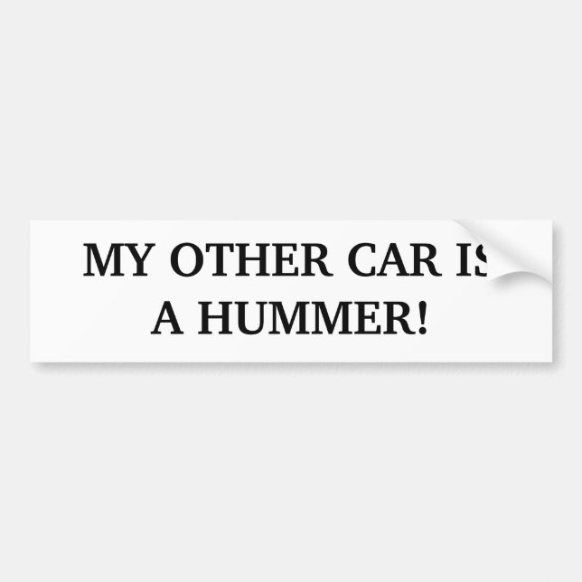 PEGATINA PARA COCHE ¡MI OTRO COCHE ES HUMMER! (Frente)
