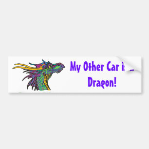 Pegatina Para Coche Mi otro coche es un dragón