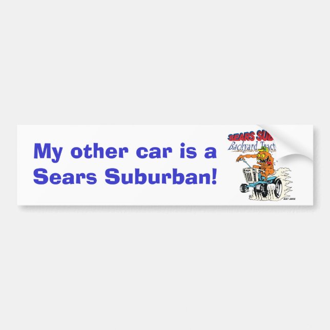 Pegatina Para Coche Mi otro coche es un Sears suburbano (Frente)
