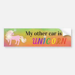Pegatina Para Coche Mi otro coche es un unicornio