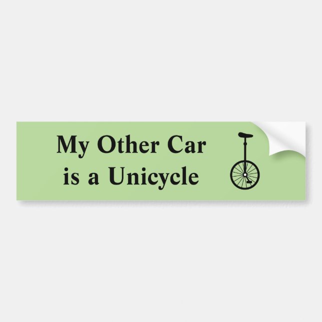 Pegatina Para Coche Mi otro coche es un Unicycle (Frente)
