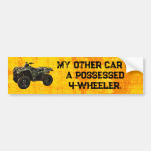 Pegatina Para Coche Mi otro coche es un vehículo de cuatro ruedas pose