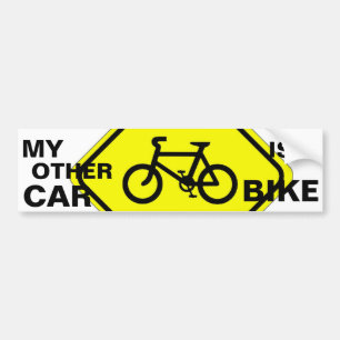 PEGATINA PARA COCHE MI OTRO COCHE ES UNA BICICLETA