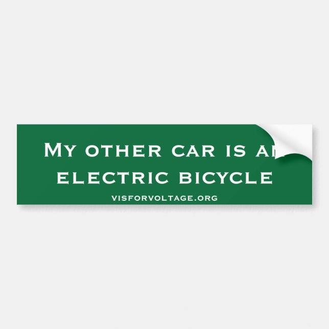 Pegatina Para Coche Mi otro coche es una bicicleta eléctrica (Frente)