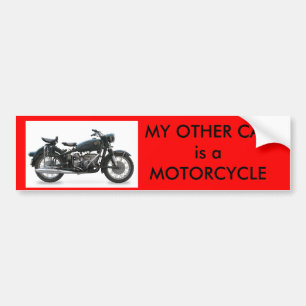 Pegatina Para Coche Mi otro coche es una motocicleta